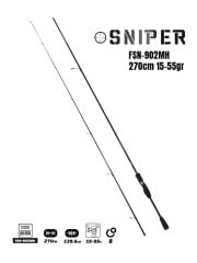 Fujin Sniper 270cm 15-55gr Spin Kamış FSN-902MH