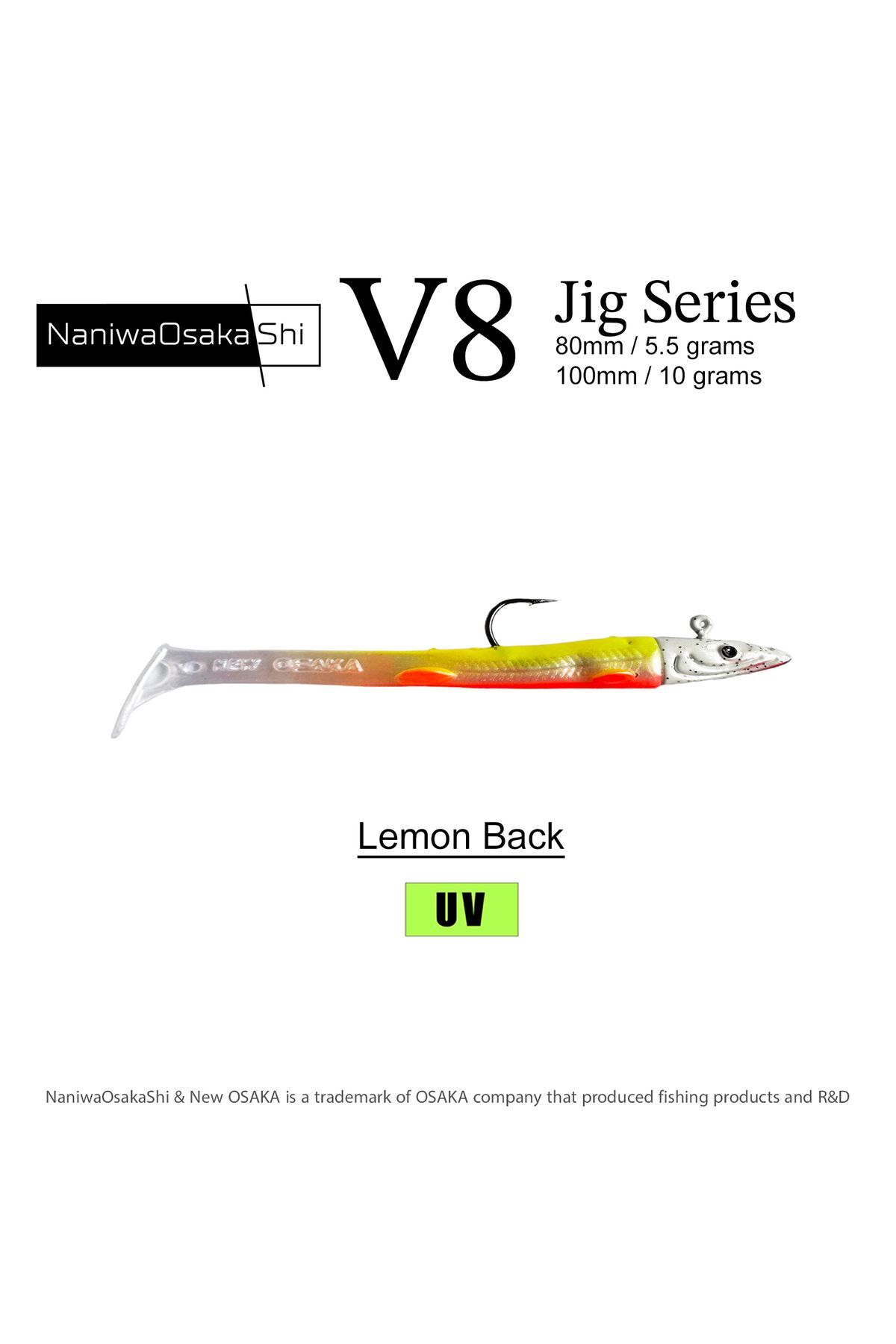 NANIWAOSAKASHI SERIES V8 JIG 5,5GR LEMON BACK