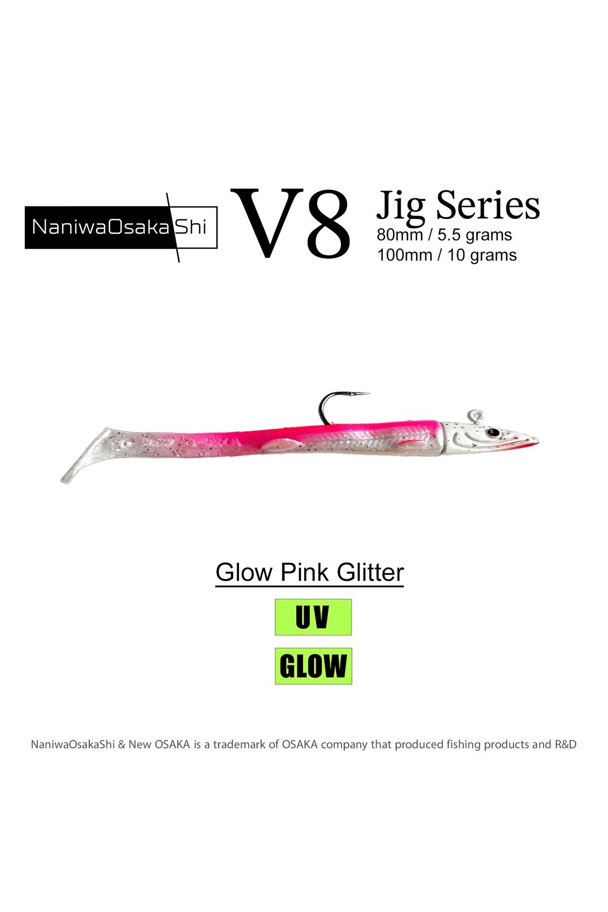 NANIWAOSAKASHI SERIES V8 JIG 5,5GR GLOWPINKGLITTER