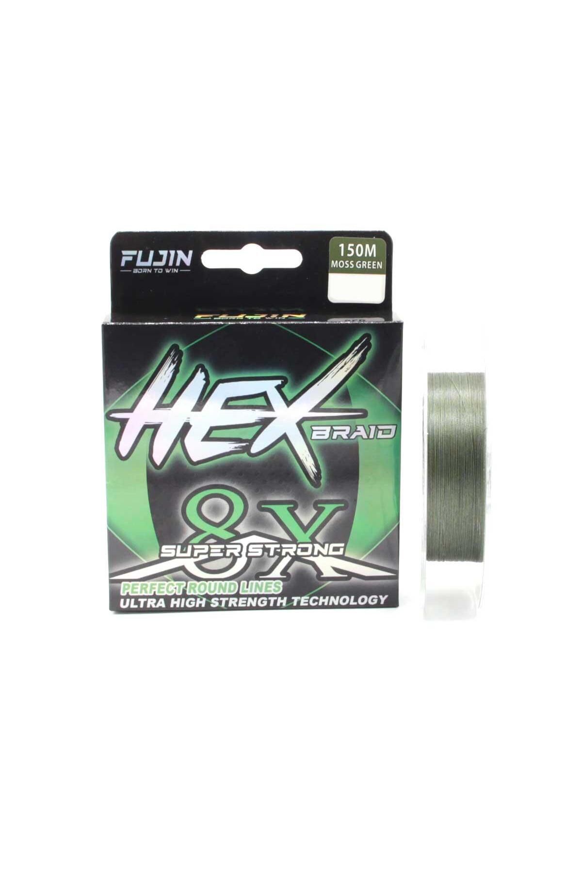 Hex Braid X8 Moss Green Pe Ip Olta Misinası 150mt 0.12 Mm